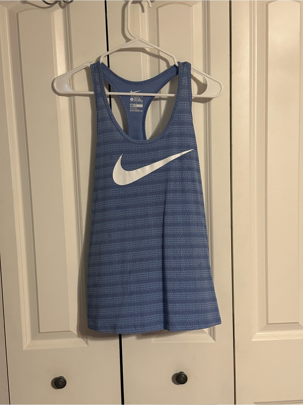 Nike Blue Performance Dri-FIT Tank with White Swoosh